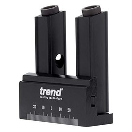 Trend Mini Twin Pocket Hole Jig with HSS Drill Bit & Depth Setting Collar, Square Drive Bit & Pocket Hole Screws Selection, PH/JIG/M