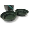 INERRA Floral Junior Bowls - Green Round Plastic Florist Dishes