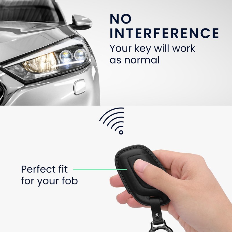 kwmobile Leather Key Cover Compatible with MG 3-Button ZS MG4
