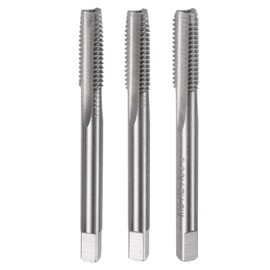 sourcing map 3pcs Metric Hand Tap Set, M8 x 1.25 Taper/Plug/Bottom Thread Screw Taps, High Speed Steel Hand Threading Tapping Tool Kit