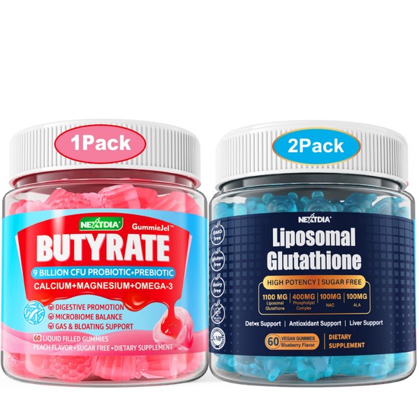 Nextdia Product Image Butyrate Gummies with Probiotic + Prebiotic +