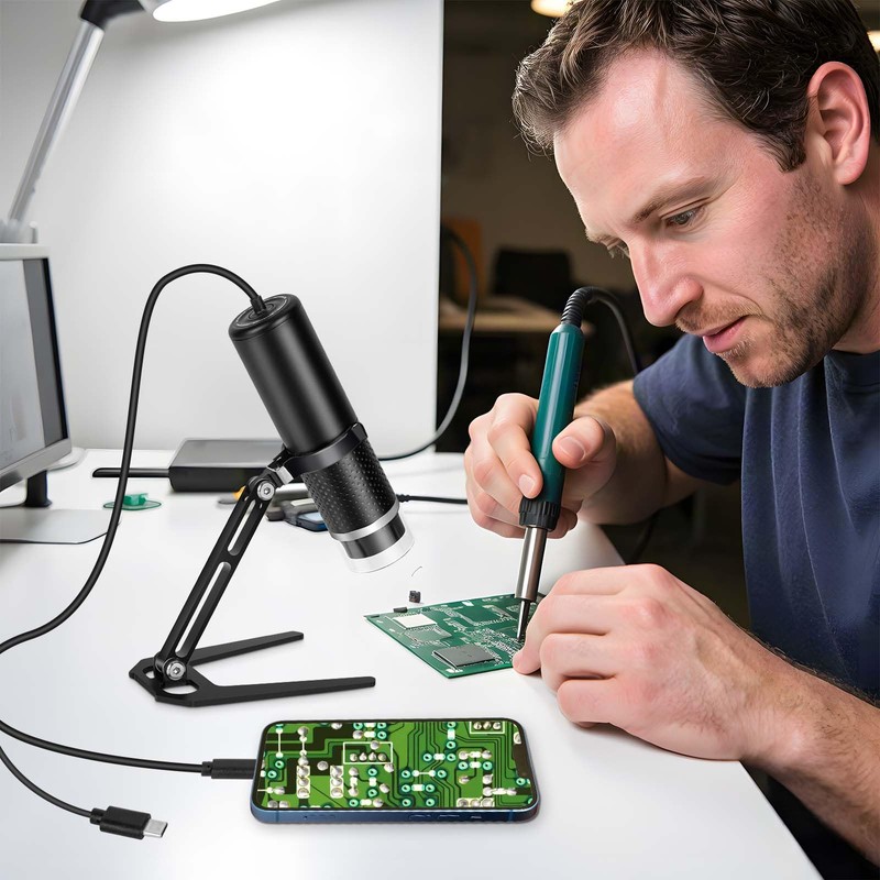 Cainda USB Digital Microscope Compatible with iOS and Android Devices,