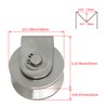 Yibuy 201 Stainless Steel V Type Large Rigid Pulley for