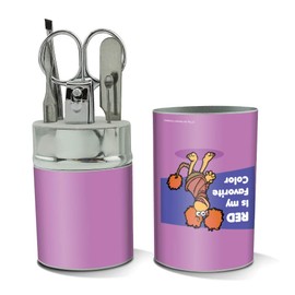 Red Is My Favorite Color Fraggle Rock Stainless Steel Manicure Pedicure Grooming Beauty Care Travel Kit