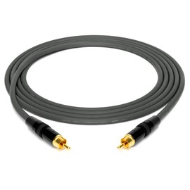 enoaudio Mogami 2534 Quad Professional Studio Cable, Neutrik Gold RCA RCA HiFi, Grey, 1.0 m