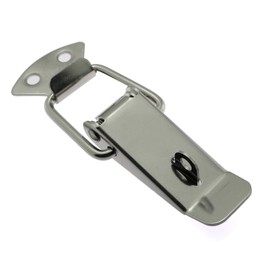 Tegg 2-Pack Spring Loaded Latch Catch Toggle Stainless Steel Safety Security Hardware Fitting Duckbill Tensionlock Hasp for Cabinet Boxes Suitcase 88mm