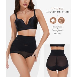 GYDEK Shapewear Panties for Women Tummy Control High Waisted Body Shaper Underwear Shapewear Girdles Panty-2Pack