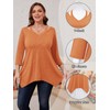 Amrto Plus Size Womens Tshirts Cotton Loose Fit Fall Tunic