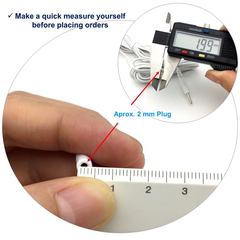 LiteTour Electrodes Cable Lead Wires Converter for Electric Massager