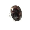 CHAROITE Sterling Silver 925 Oval Gemstone Ring (Size N) -