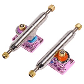 RACOFSB Fingerboard Trucks with Upgraded Urethane Bushings and Pivot Cup,34mm 32mm Width,Normal Kingpin (Pink, 32mm)