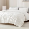 Andency Fluffy Queen Comforter Set, Super Soft White Comforters Queen