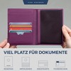 VON HEESEN Passport Holder Leather with RFID Protection for Men