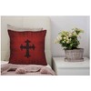 WONDERTIFY Cross Black Cushion Cover Medieval Gothic Decorative Throw Pillow