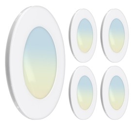 Feit Electric 4" LED Canless Recessed Downlight with Night Light Mode and Integrated J-Box, 75W EQ, Dimmable, 5CCT Selectable White, 90 CRI, 850 Lumens, 45-Year Lifetime, LEDR4XT/HO/NL5CCTCA4, 4 Pack