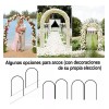 Arco De Boda Decoracion Plantas Fiesta Metal Con Base 2.4m