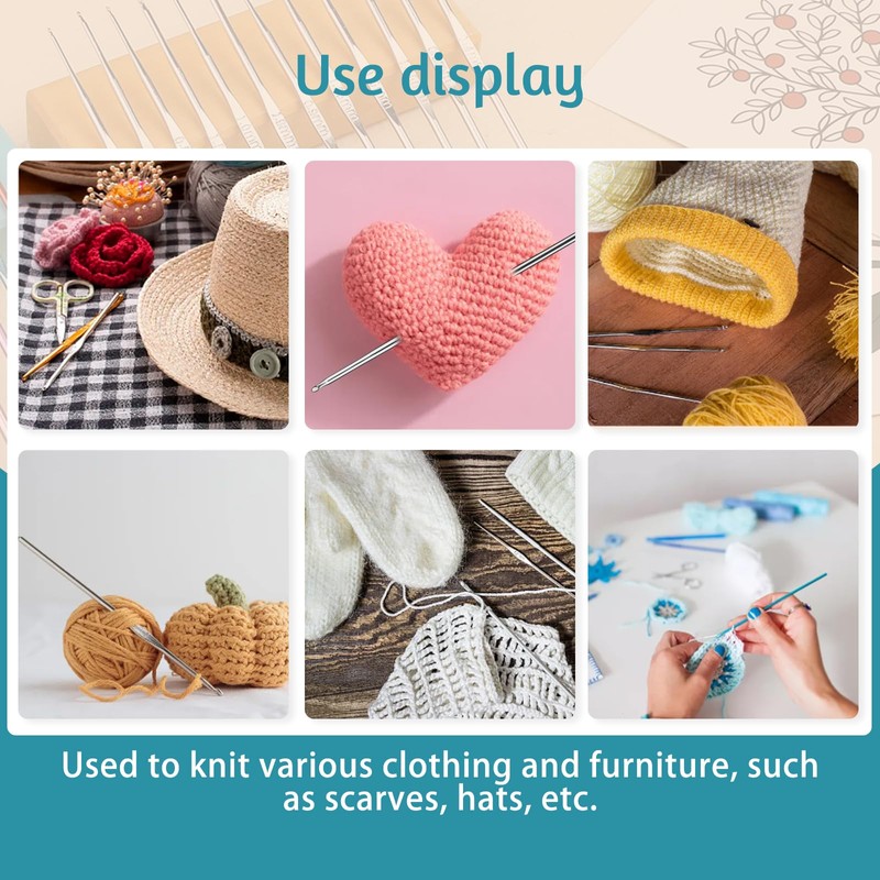 Doxiru 98 Pieces Crochet Hooks Set, 22 Sizes from 0.6mm