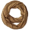 La Fiorentina Women's Popcorn Infinity Knit Scarf, Camel, One Size