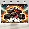 Monster Truck Background 7 × 5 ft Truck Theme Party
