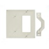 Leviton 2-Gang 1-Blank 1-Decora/GFCI Device Combination Wallplate, Standard Size, 80708-W,