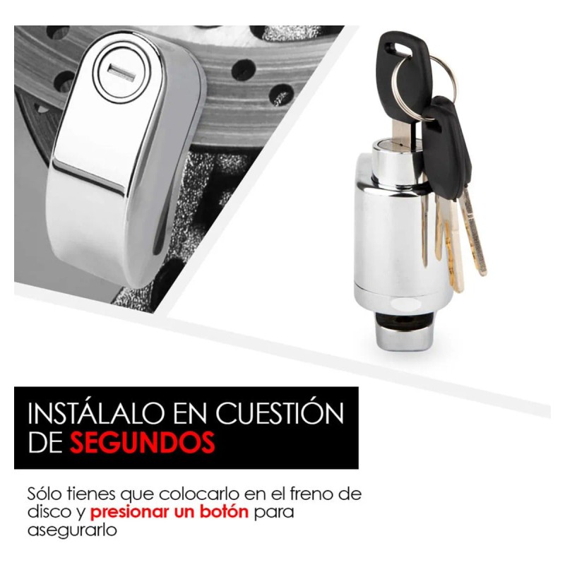 Redlemon Candado Para Bicicleta Y Motocicleta Con Alarma, Sensor De