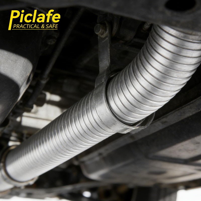 Piclafe 3" x 16.5" Length Universal Exhaust Flex Pipe, 3
