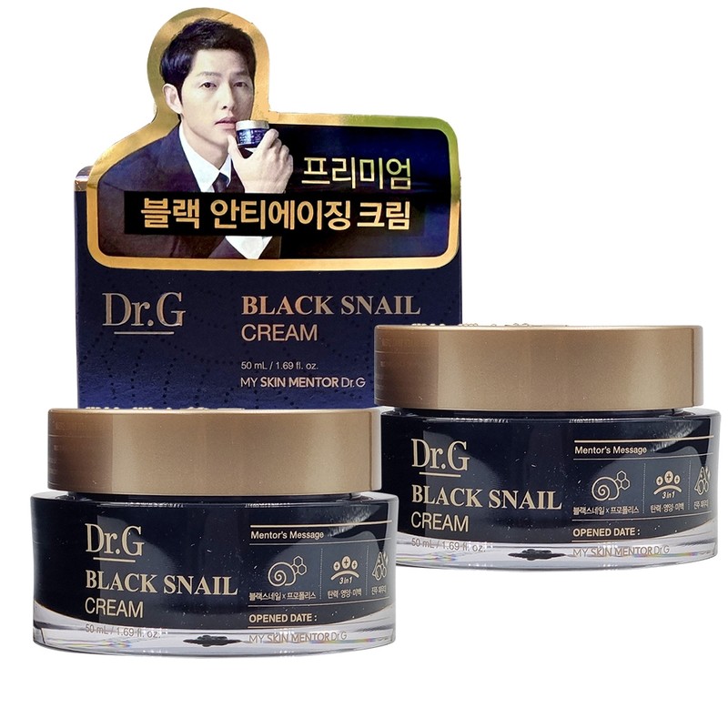 Dr. G Black Snail Cream 50mlx2 Snail Cream / 닥터지