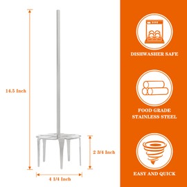 OLIGAI 3 Inch Pork Puller Tool,304 Stainless Steel Pulled Pork Shredder Used with Standard Hand Drill,Meat Shredder for Drill for Beef,Chicken,Potato Masher and Tamale Meat