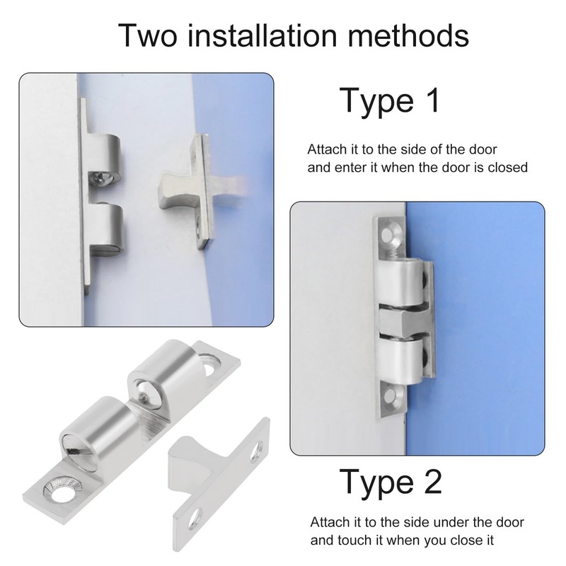 HOJLKLD 12Pcs Double Ball Tension Roller Catch Latch, 50mm Solid
