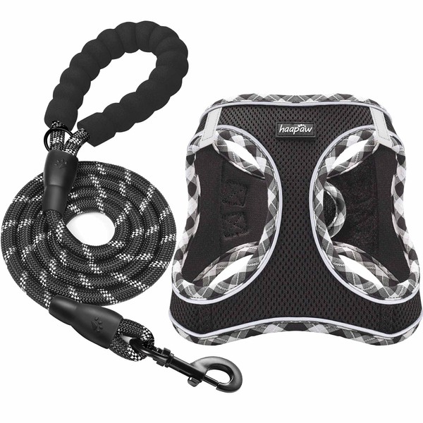 haapaw Dog Harness and Lead Set, No Pull Adjustable Reflective