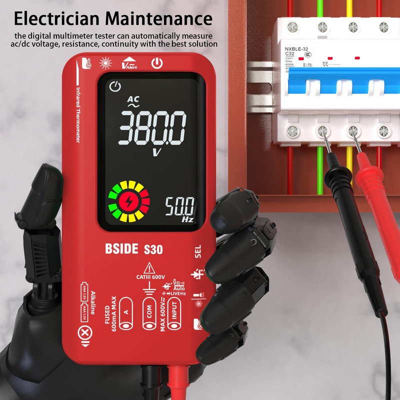 BSIDE S30 Smart Digital Multimeter Infrared Thermometer High Voltage Diode