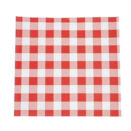 CL657 Red Gingham Greaseproof Paper, 250 mmx 250 mm (Pack of 200)