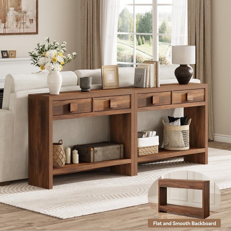 ONBRILL Console Table with Drawers, 40 Inch Narrow Entryway Table