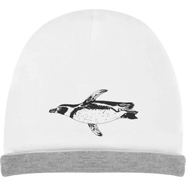 'Swimming African Penguin' Kids Slouch Hat (KH00037875) White
