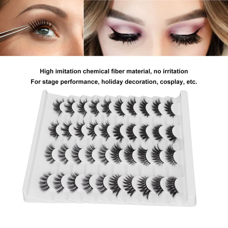 20 Pairs Mixed Half Eye False Lashes High Imitation 6D