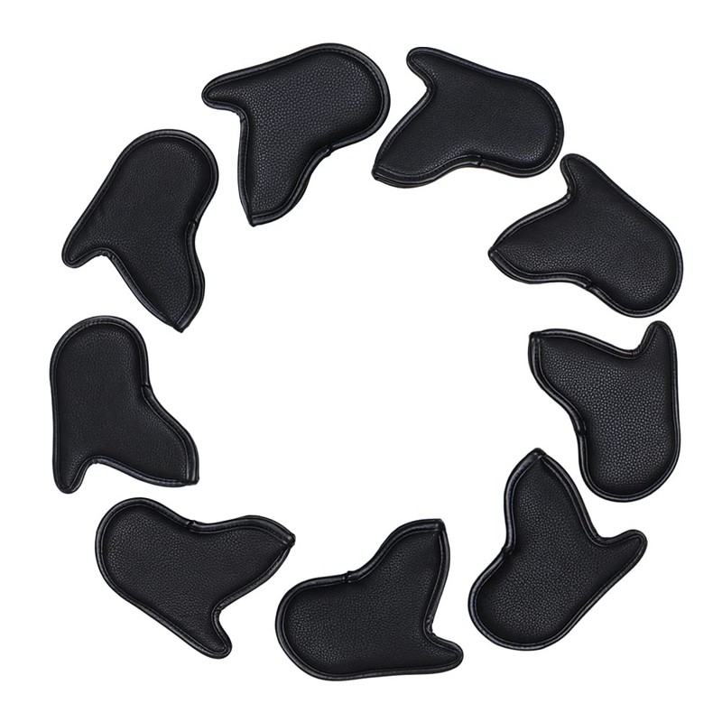 Scott Edward 10 Pcs Leather Golf Iron Head Covers Strong