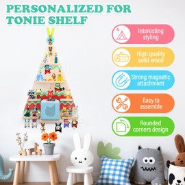 RZYLKA Tent for Tonies Box Organizer Tonie Storage Shelf Wall Mounted, Magnetic Floating Shelves for Toniebox, Tonies Characters, Display Collection 30~40 Characters