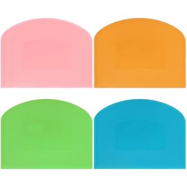 4 raspadores de masa flexible, raspador de masa madre, cortador de pastelería para masa madre, herramienta raspadora de cocina multifuncional, para ho