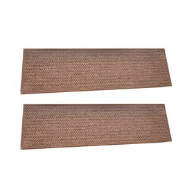 ＫＬＫＣＭＳ 2 Pack Stair Treads for Wooden Steps 21.65x7.87inch Reusable Non Slip Runners for Kids and Pets, Brown