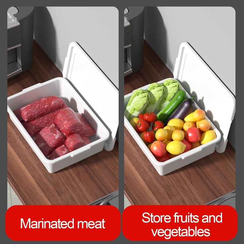 Morcte 3-Pack Commercial Dough Proofing Box Tray with 3 Lids,