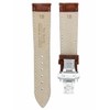 Ewatchparts 18mm Leather Watch Band Strap Deployment Clasp Compatible With