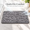 3D Cobblestone Embossed Bathroom Mat Quick Dry Absorbent Floor Rug