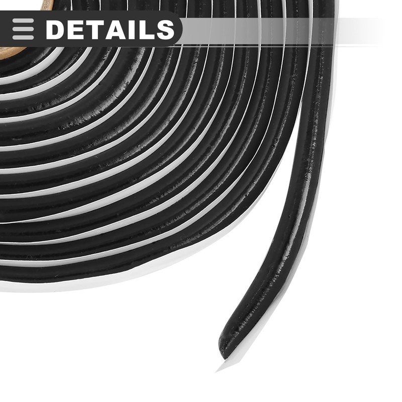 Motoforti Universal Car Butyl Seal Tape, Butyl, Black, 1 Pcs