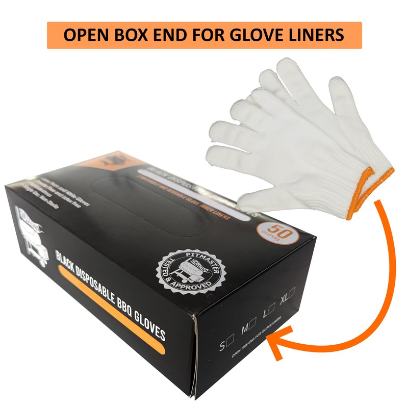 HDMNDD Black Disposable BBQ Grill Gloves Kit - 50 Heavy