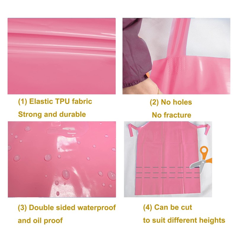 ELEBOX Waterproof Oil Proof Bib Apron Utility Apron Chemical Resistant