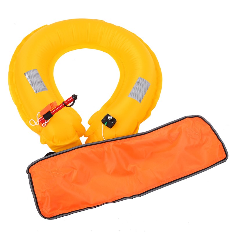 Adjustable Inflatable Life Jacket Belt With Reflective Tapes and Whistle
