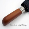 RLXMARTD Wooden Handle Umbrella Black Large Windproof Double Layer Umbrella,