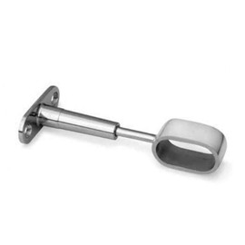 Oval Rail Wardrobe Polished Chrome Hanging Tube Cut to Size + END SUPPORTS and SCREWS (Middle Support)