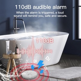 WiFi Water Sensor Alarm Water Leak Detector Sensor 4-Pack Wireless Zigbee Water Leak Detector & Hub Mini Flood Detector for 110db Buzzer Smart Home Automation for Kitchen Bathroom Basement