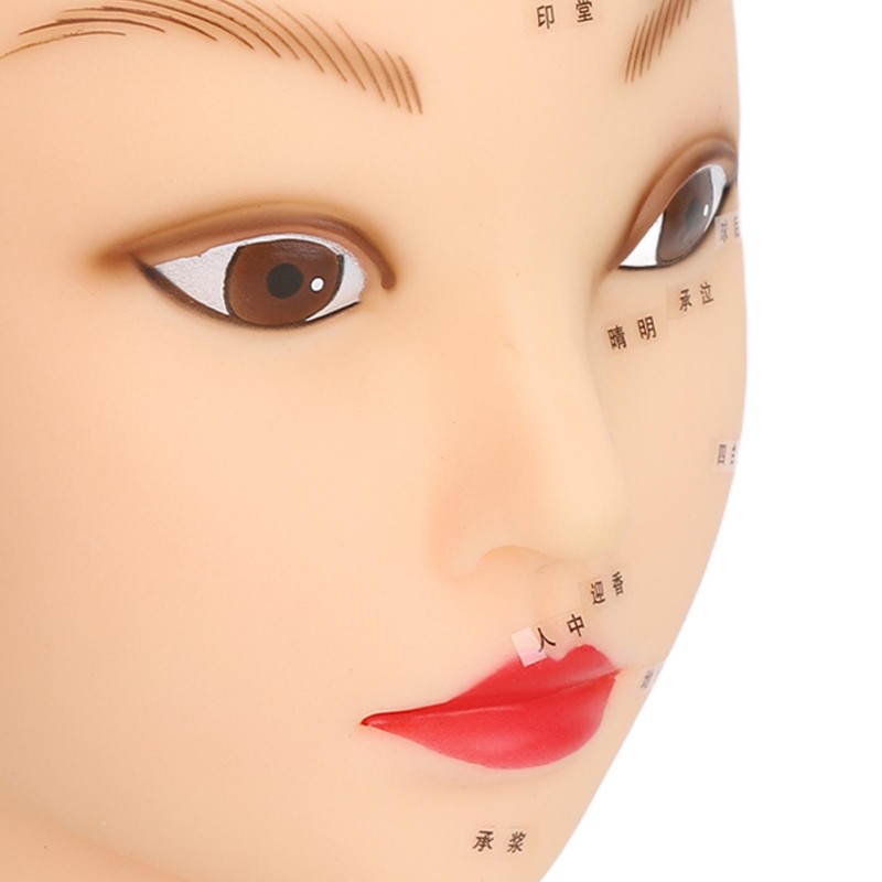 Soft Mannequin Head Realistic Skin Texture Eyelash Extension Mannequin Head
